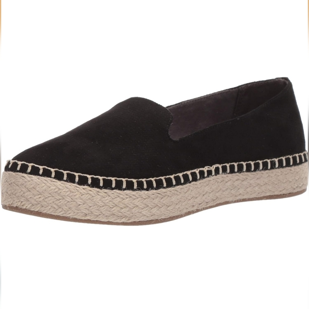 NWT DrScholl's Sunray Black Espadrille Slip-On Shoes, Size 6 M, 11M